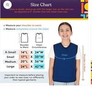 Autism/ ADHD Weighted Sensory Compression Vest
